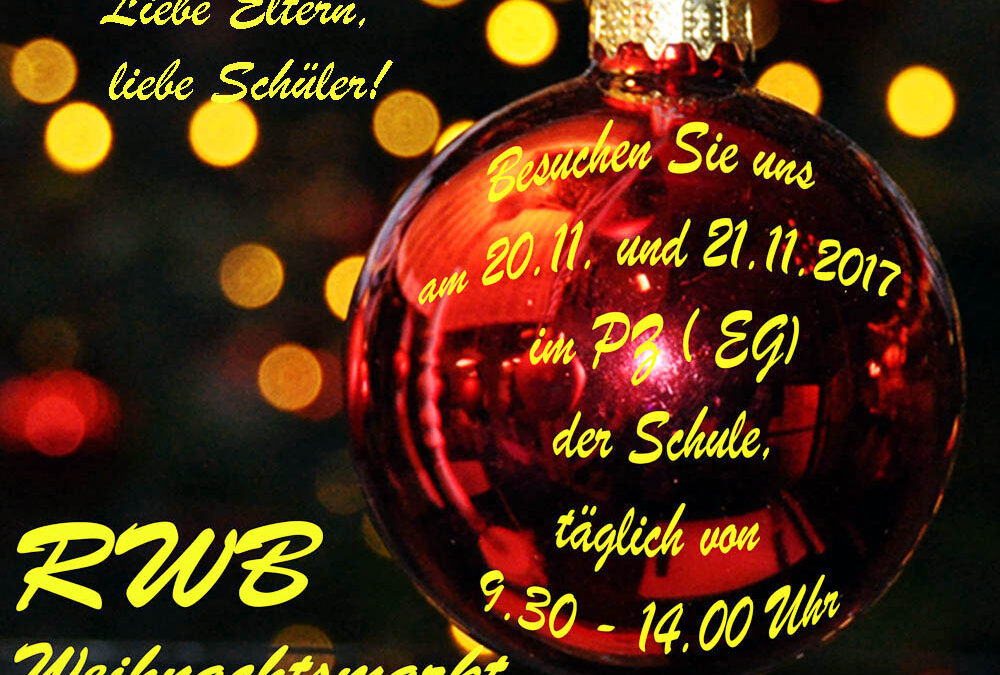 RWB Essen – Ankündigung Weihnachtsmarkt 2017