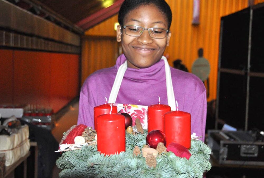 RWB Essen – Weihnachtsmarkt 2017 – Verkaufsstand für Adventskränze