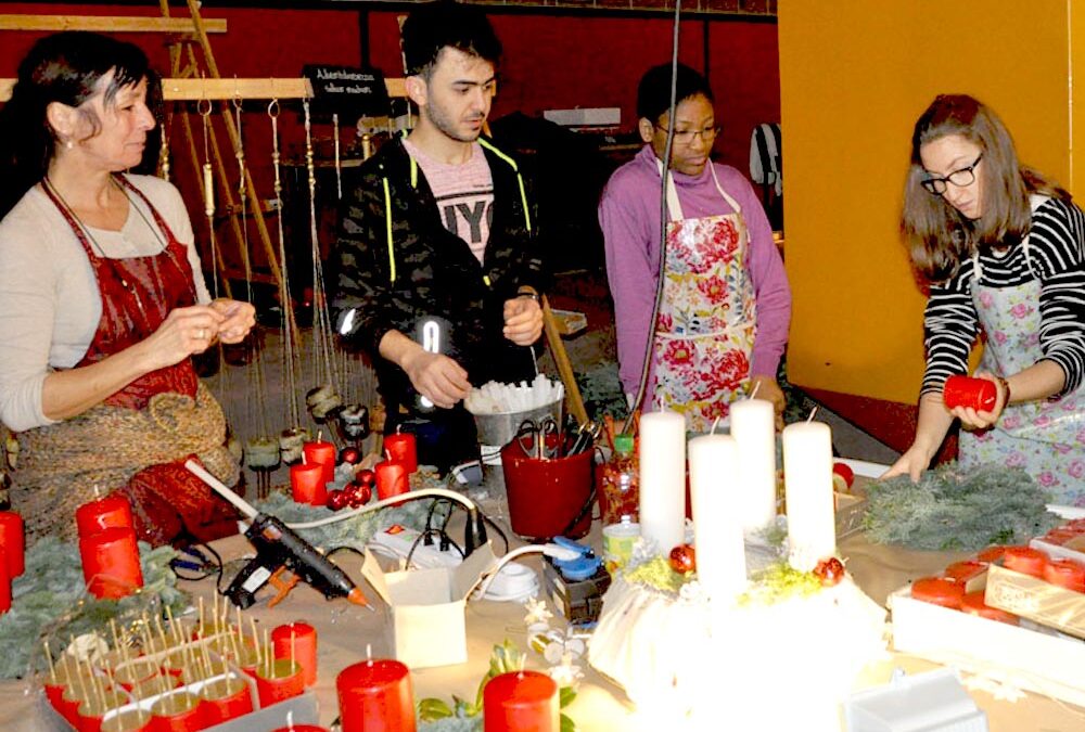 RWB Essen – Weihnachtsmarkt 2017 – Verkaufsstand für Adventskränze