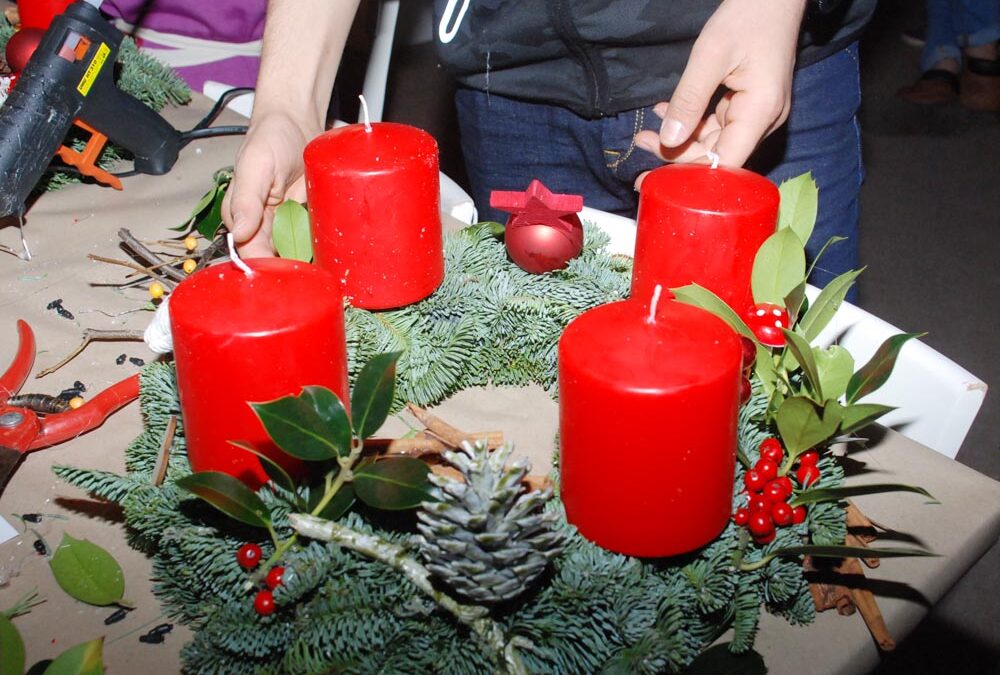 RWB Essen – Weihnachtsmarkt 2017 – Verkaufsstand für Adventskränze