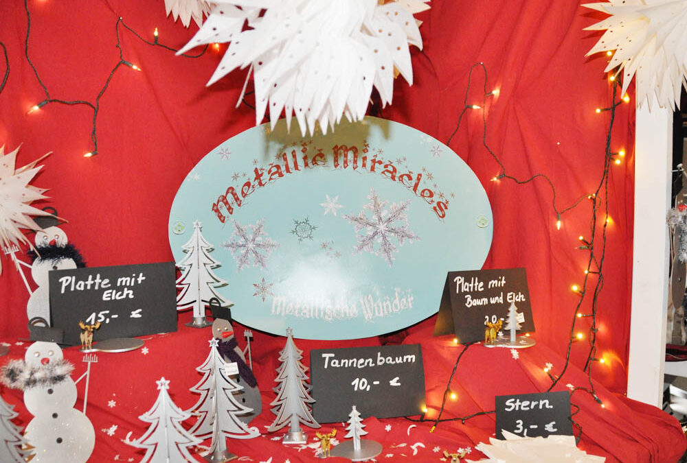 RWB Essen – Weihnachtsmarkt 2017 – Verkaufsstand für weihnachtliche Dekoartikel aus Metall