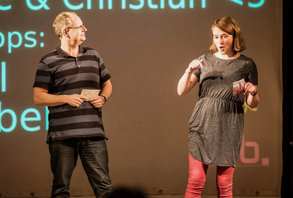 RWB Essen – Deaf Slam IV – Moderatorenteam Christian und Simone