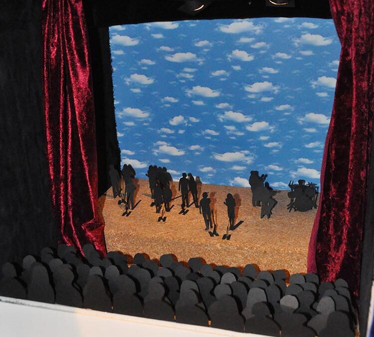 RWB Essen – Kunstprojekt „Alles Theater“ – Bühnenbild „Bühne mit der Band Fighting Spirits“