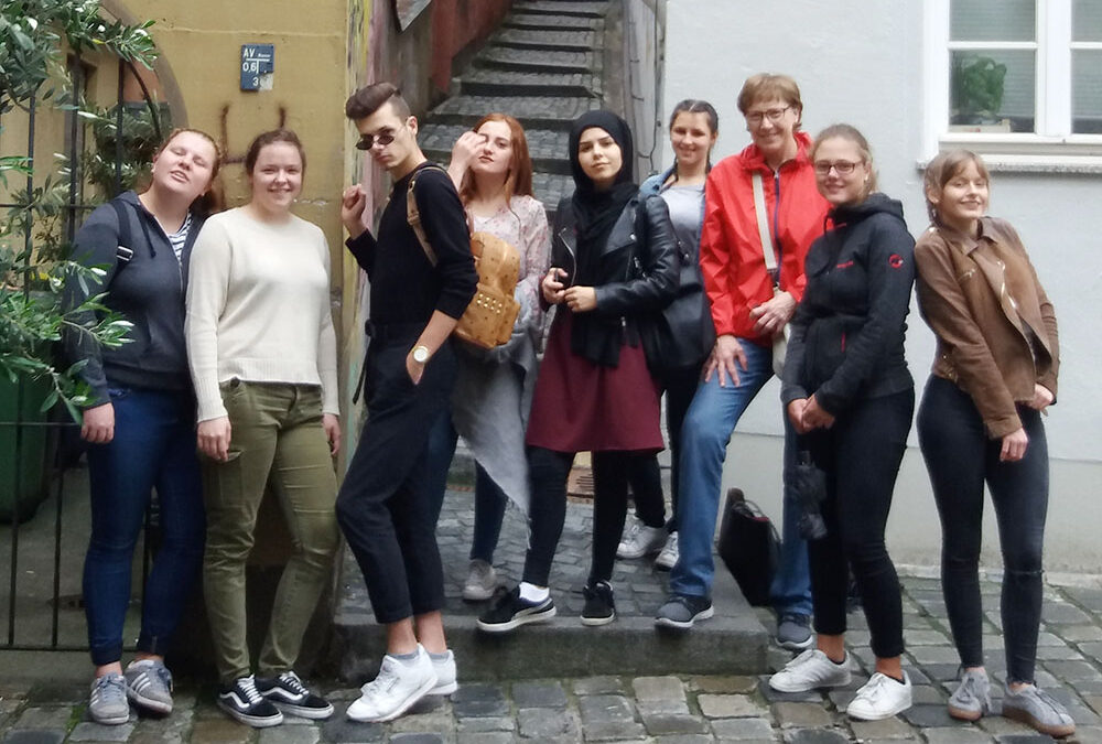 RWB Essen – Studienfahrt nach Augsburg – Eine Showtreppe in der Altstadt