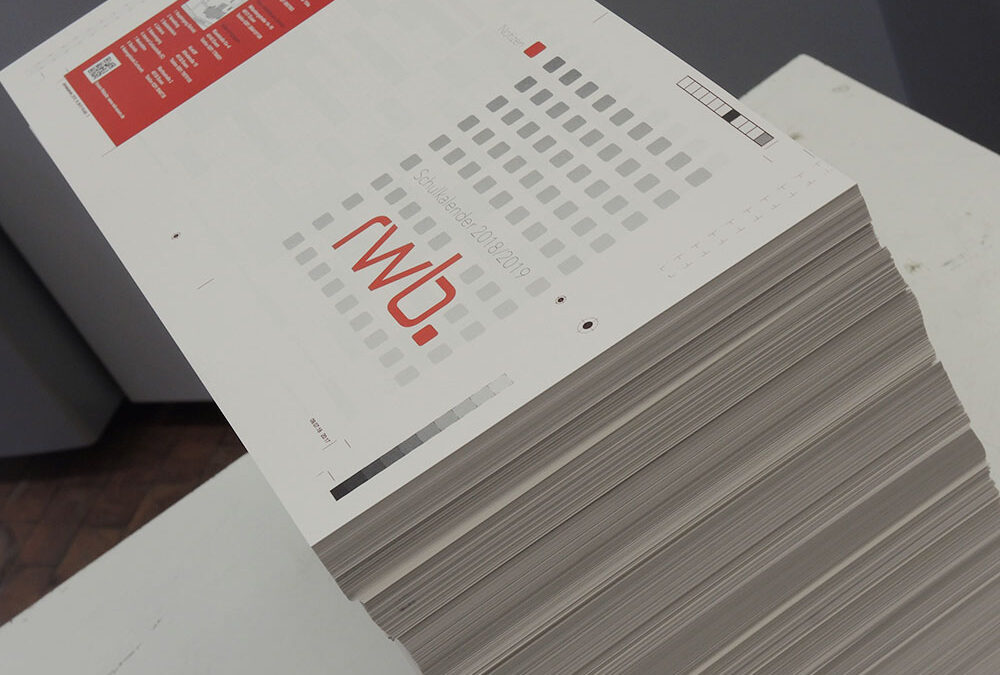 RWB Essen – Schulkalender 2018/2019 – Jetzt ist der Flyer fertig gedruckt.