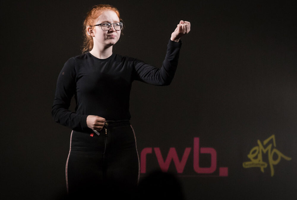 RWB Essen – Deaf slam 5 – Teilnehmerin am Deaf Slam 5