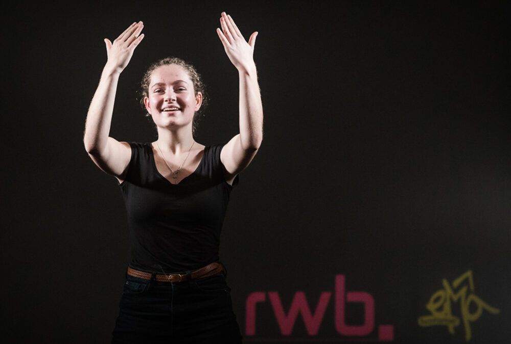 RWB Essen – Deaf slam 5 – Teilnehmerin am Deaf Slam 5