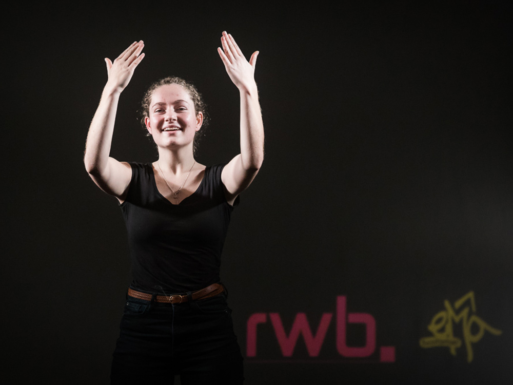 RWB Essen - Deaf slam 5 - Teilnehmerin am Deaf Slam 5