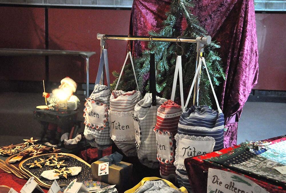RWB Essen – Weihnachtsmarkt 2018 – Verkauf von genähten Taschen, Beuteln, Schlüsselanhängern und vielem mehr