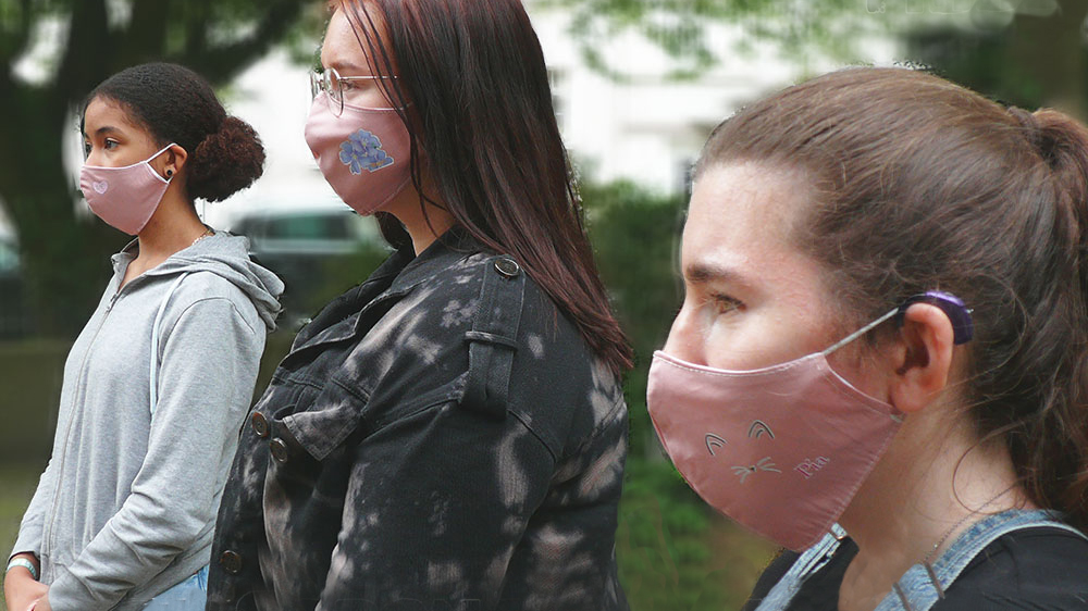 Masken selbst gestaltet und bedruckt