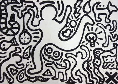 RWB Essen - Spurensuche am RWB - Kunstwerk nach Keith Haring