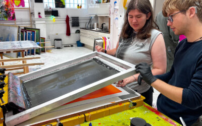 Siebdruck live im Atelier