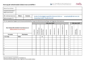 RWB Essen - #OPRA++ 2027 - Abfrage-Teilnahme